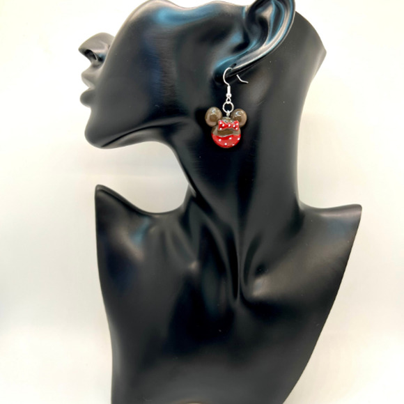 Minnie Mouse Earrings - Minnie Donut Earrings - Disney Inspired Earrings - Picture 7 of 9